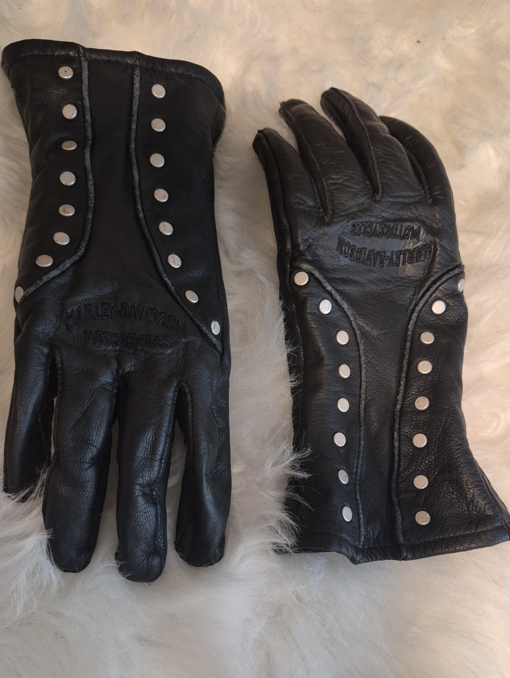 HARLEY DAVIDSON VINTAGE LADIES LEATHER GLOVES